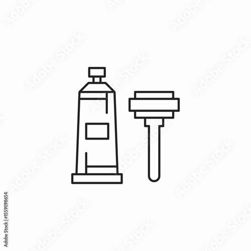shaving set icon sign vector