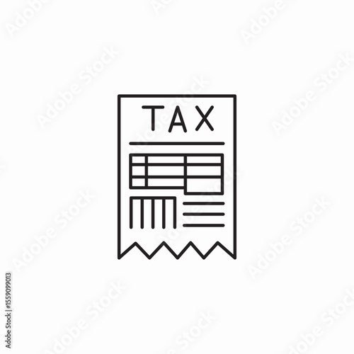 tax document icon sign vector