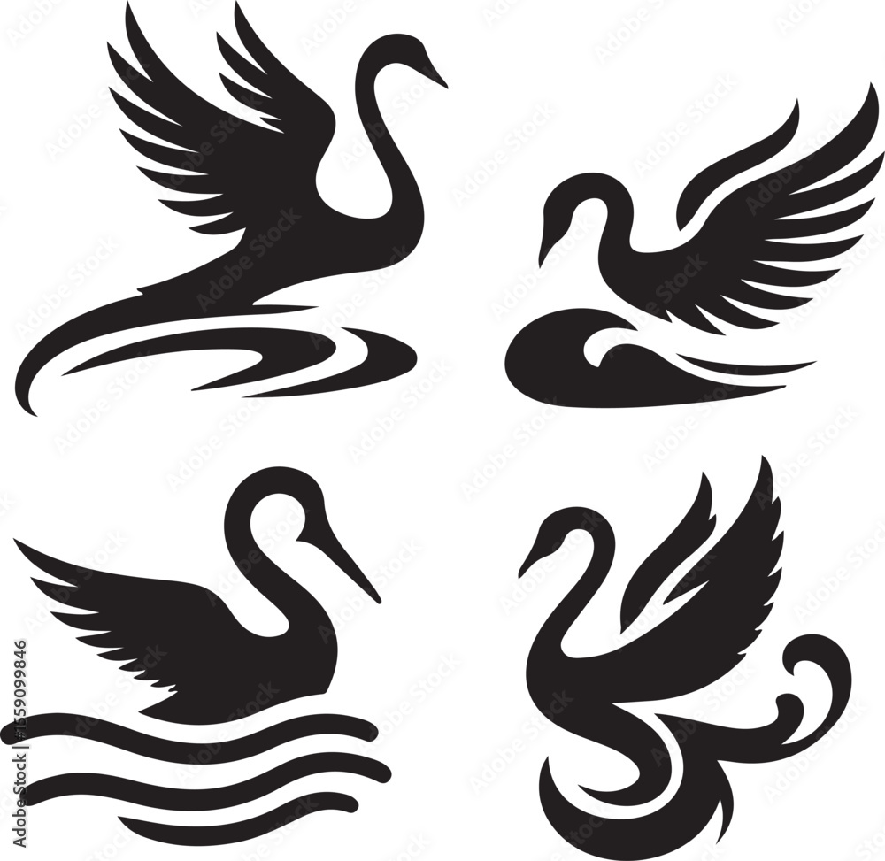 Obraz premium Swan Silhouette