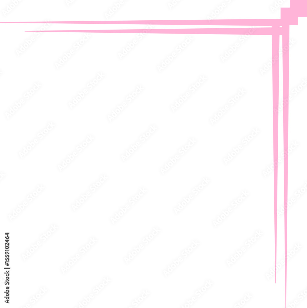 Obraz premium Cute Pink Corner Frame Decoration