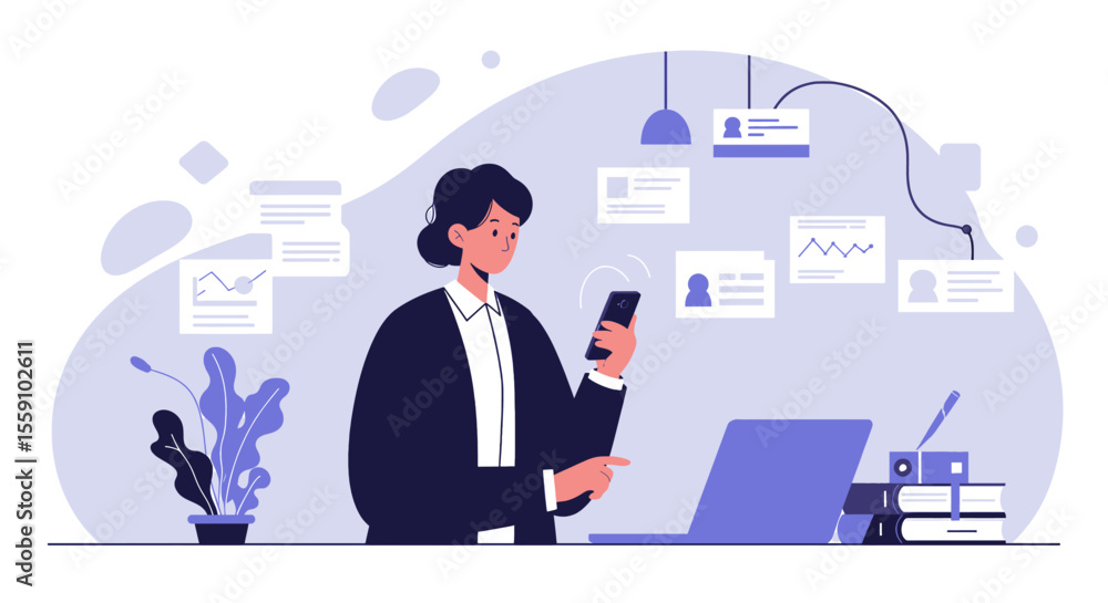 a man in a suit is using his phone a man in a suit is using his phone