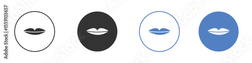 Thin lips icon
