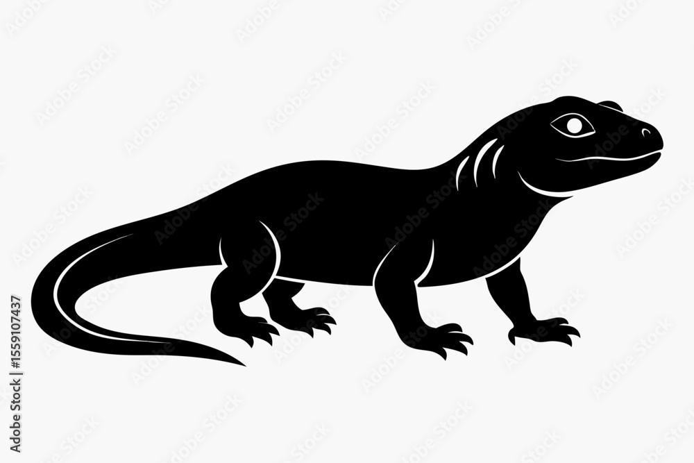 Obraz premium Chuckwallas sihouette black vector