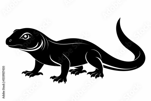 Chuckwallas sihouette black vector