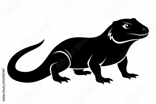 Chuckwallas sihouette black vector