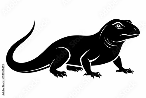 Chuckwallas sihouette black vector