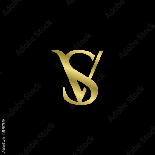 letter vs or sv feminine beauty logo