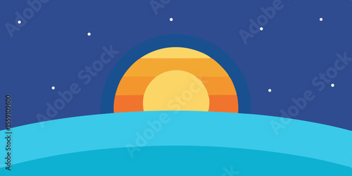 Gradient Winter Solstice Illustration
