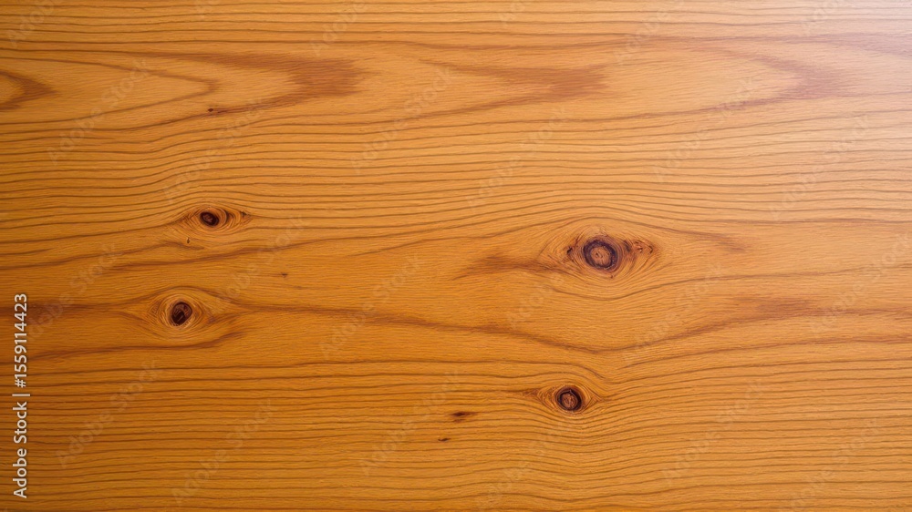 Fototapeta premium Wood Texture: Close-up view of a rich, warm-toned wood texture, displaying natural grain patterns, knots, and a smooth surface. A testament to natural beauty and design.