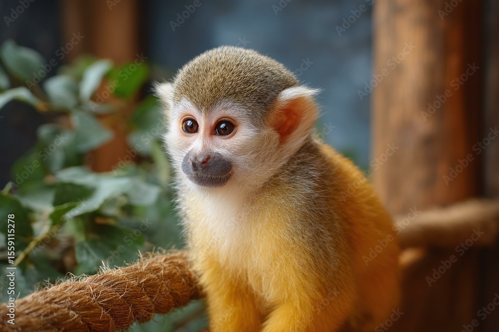 Obraz premium Close Up of a Cute Squirrel Monkey