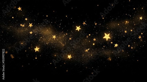 Golden Stars Background Illustration