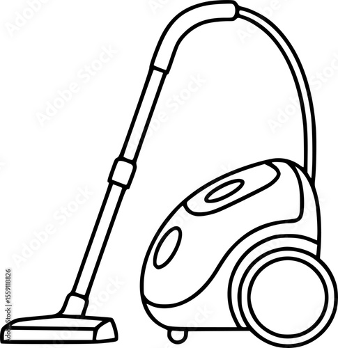 vacuum cleaner line art silhouette vector illustration
