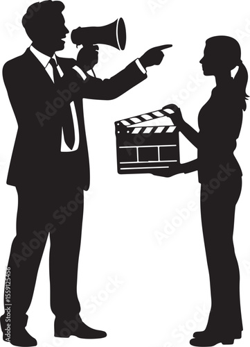 Camera Operator Under Spotlight SVG

