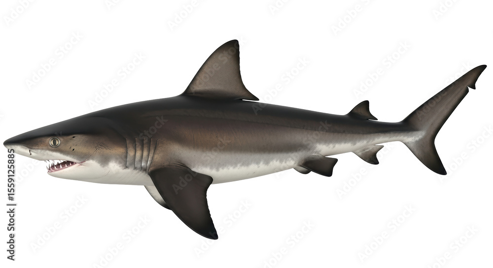 Fototapeta premium Isolated Great white shark