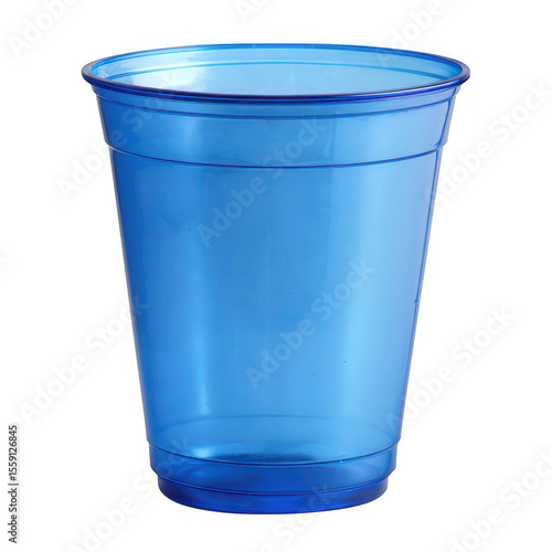 Wallpaper Mural A single translucent blue plastic cup with a black background Torontodigital.ca