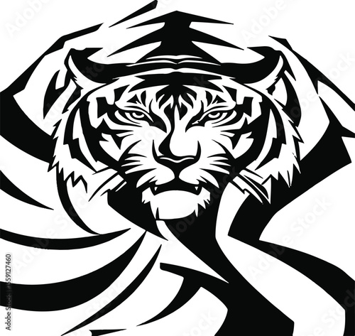 tiger head silhouette