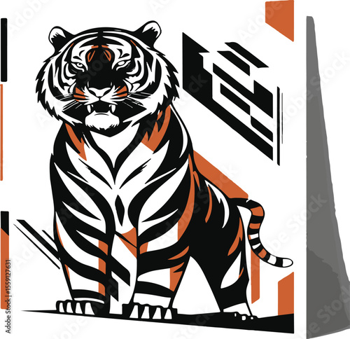 tiger on a white background