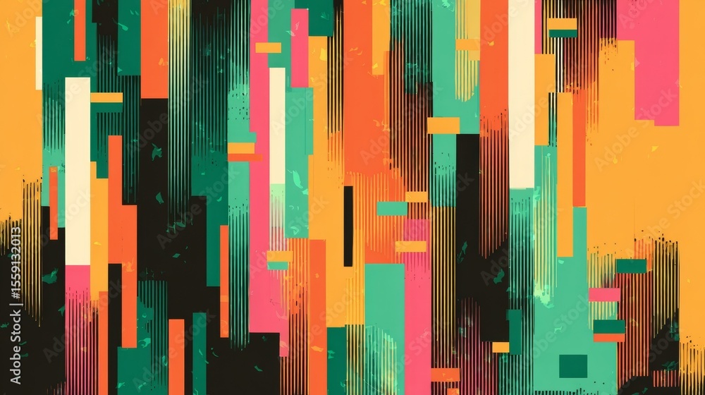 Obraz premium Abstract Colorful Geometric Pattern Design