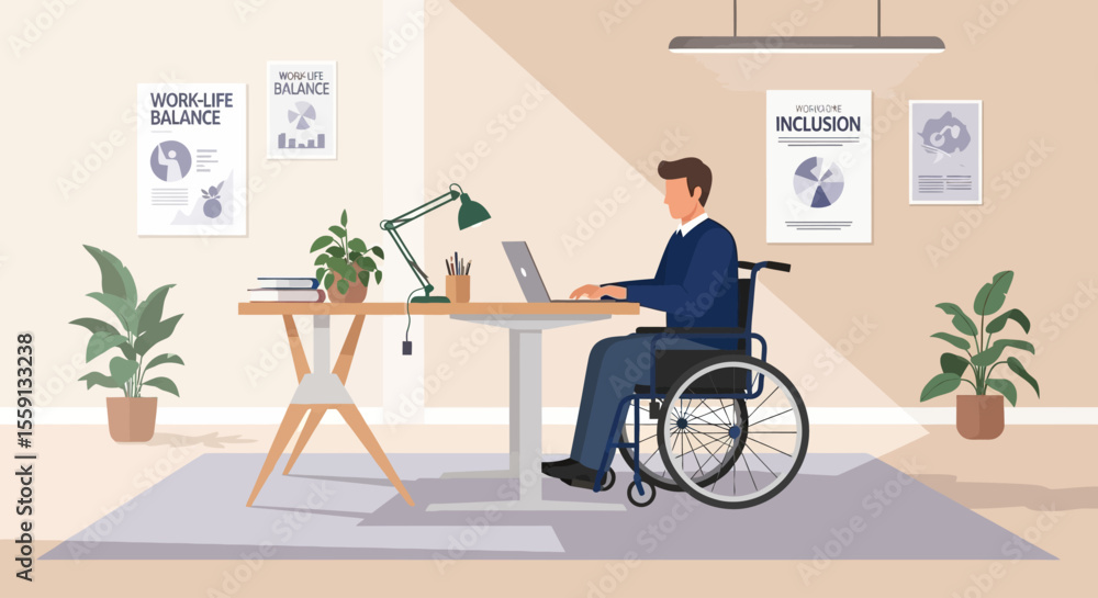 Inclusive Workplace Celebrating Disability, Promoting Accessibility and Empowering Disabled Professionals in Modern Offices Inclusive Workplace Celebrating Disability, Promoting Accessibility and Empowering Disabled Professionals in Modern Offices