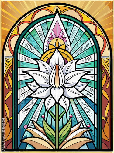lily, Stained Glass Style, Full body , window temple	sun, stained glass style, full body, window temple, glass, window, stained, church, stained glass, religion, cathedral, art, saint, religious,reali