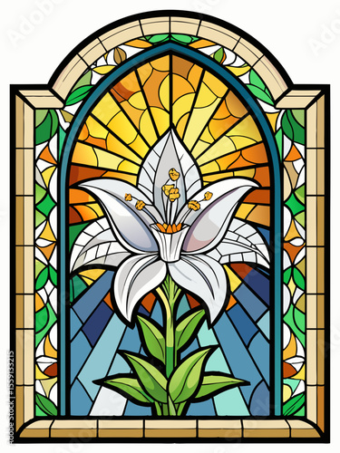 lily, Stained Glass Style, Full body , window temple	sun, stained glass style, full body, window temple, glass, window, stained, church, stained glass, religion, cathedral, art, saint, religious,reali