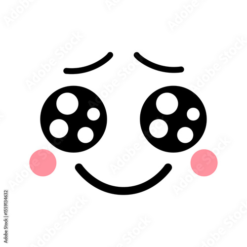 うるうるおめめの可愛い顔の絵文字