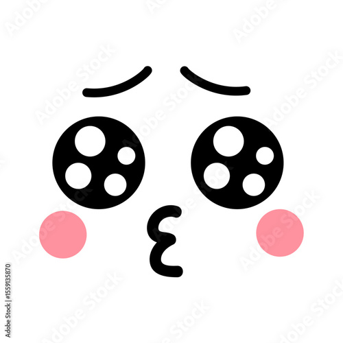 うるうるおめめの可愛いいじけ顔の絵文字