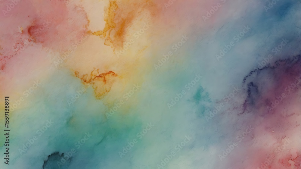 Obraz premium Abstract watercolor background with a colorful palette of rainbow hues for artistic projects