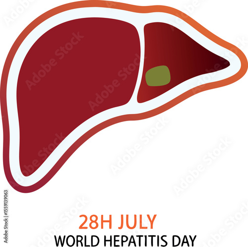 celebrating world hepatitis day on white 