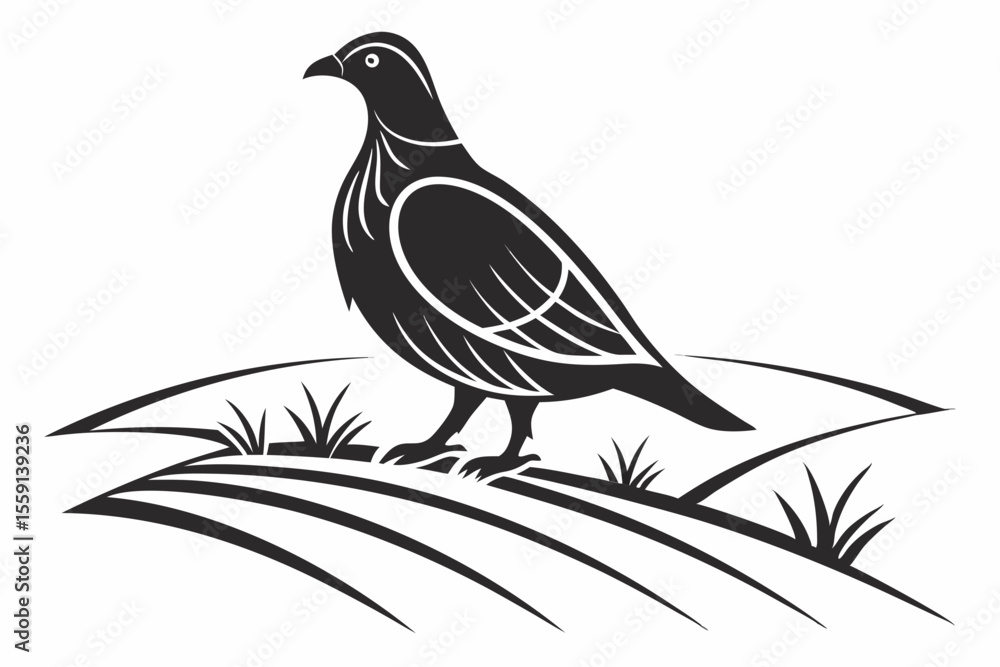 partridge silhoette black vector partridge silhoette black vector