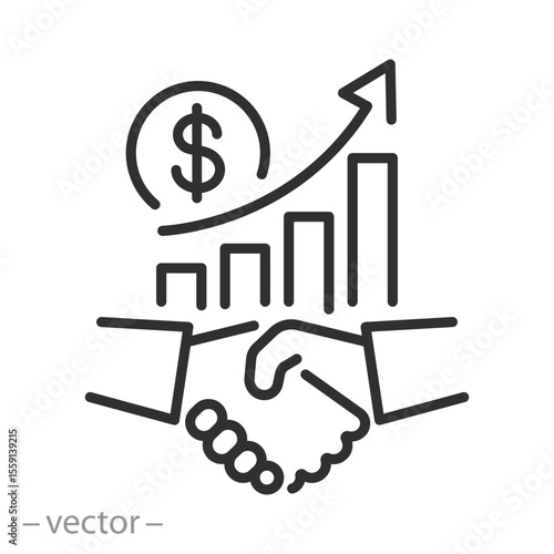 successful business deal icon