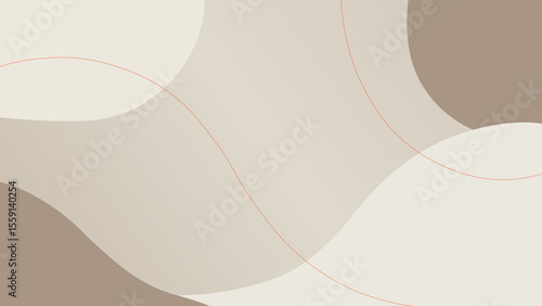 Photo of abstract beige curves and lines create a modern, minimalist background