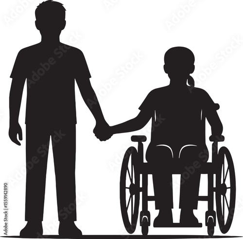 disabled man with wheelchair