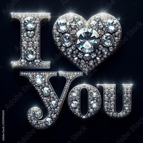 diamond with diamonds love design 