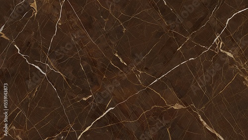 Detailed brown marble texture with beige veins, creating an elegant and luxurious background © MdMamun