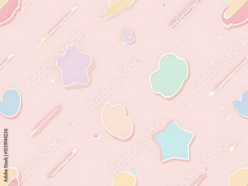 Vector seamless pattern with hearts