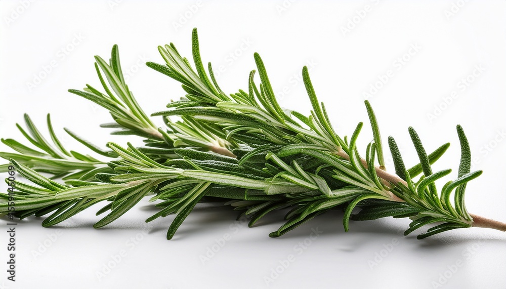 Fototapeta premium fresh rosemary herb branch isolated on white background