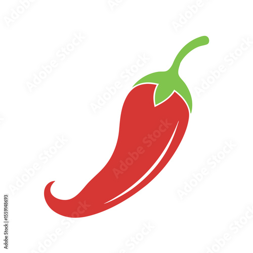 Silhouette chili pepper icon for bold flavor illustrations