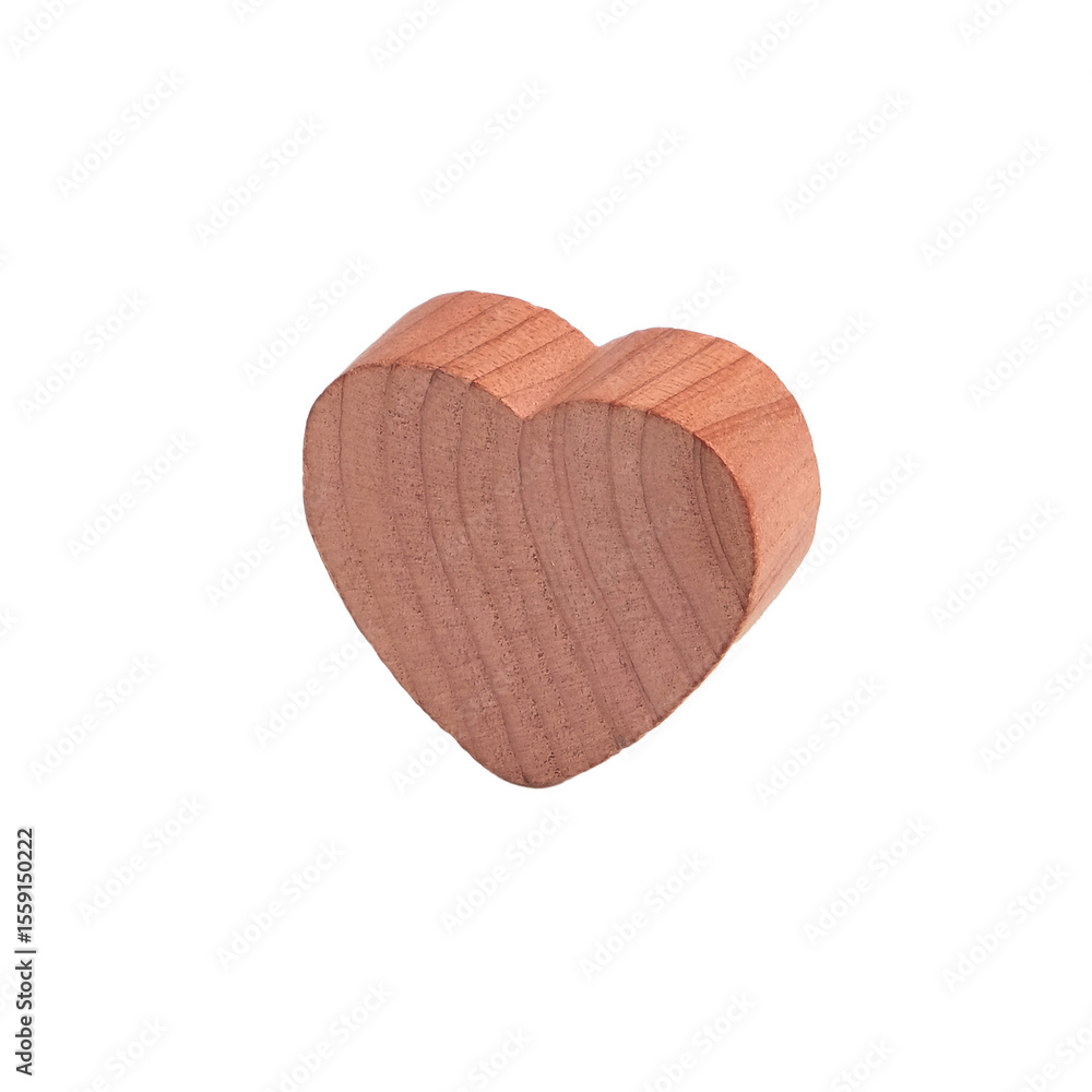 Φωτογραφία Round cedar wood disc designed to naturally repel moths and insects from clothing and fabrics, in the shape of a heart