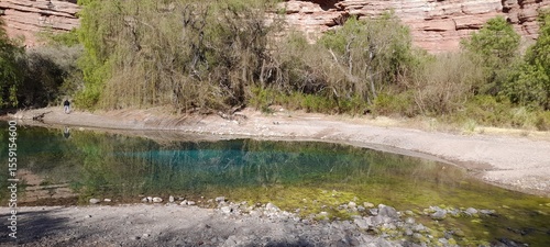 Detail of the river in Valle Grande, San Rafael, Mendoza, Argentina