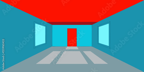 3D Contemporary Empty Room