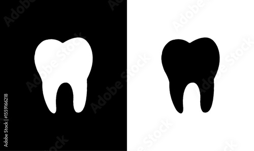 tooth icon silhouette vector illustration, tooth silhouette, tooth logo, symbol, art, design, illustration, black, white, abstract, logo, healthy, dentistry, hygiene, dent, clean, set, medicine, 