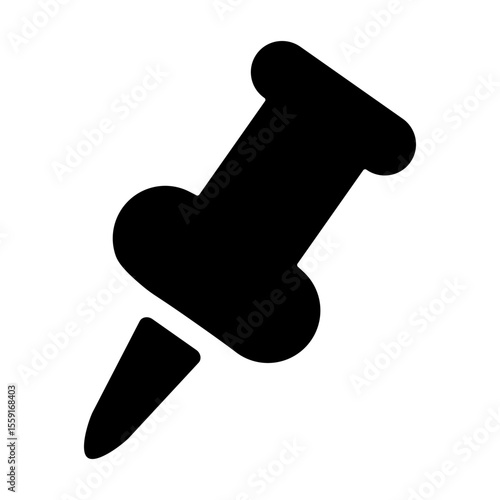 画鋲のアイコン　ピン留め、掲示、お知らせ