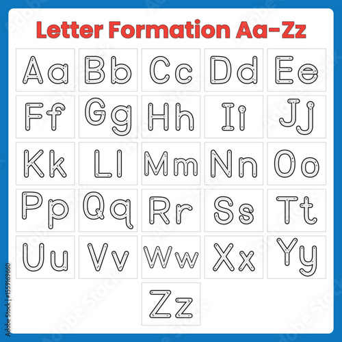 Alphabet Letter Formation Chart A to Z for Kids – Uppercase and Lowercase Tracing Practice