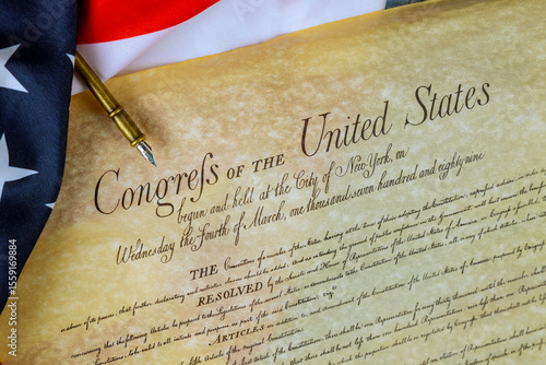 Fotografie 10 June 2025 Washington DC This historical parchment document shows resolutions from early U