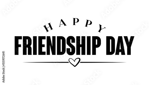 Happy Friendship Day typography lettering vector illustrator.