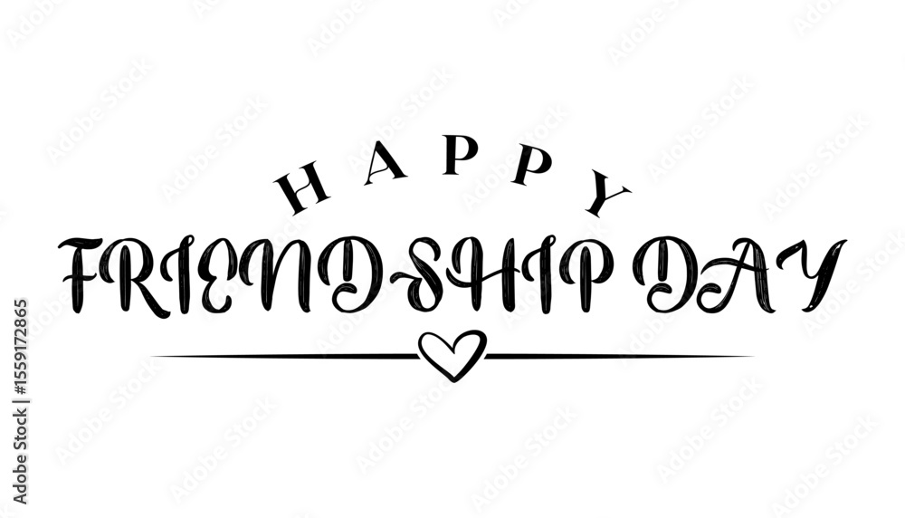 Happy Friendship Day typography lettering vector illustrator. Happy Friendship Day typography lettering vector illustrator.