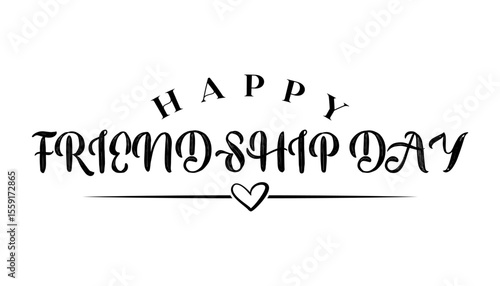 Happy Friendship Day typography lettering vector illustrator.