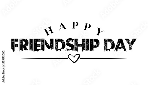 Happy Friendship Day typography lettering vector illustrator.