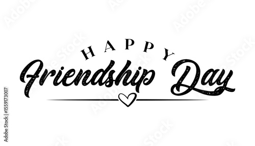 Happy Friendship Day typography lettering vector illustrator.